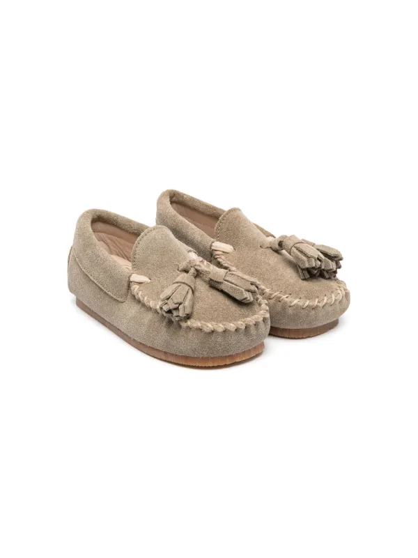 Pepe Dario Suede Tasseled Moccasins Neutrals FARFETCH ZA