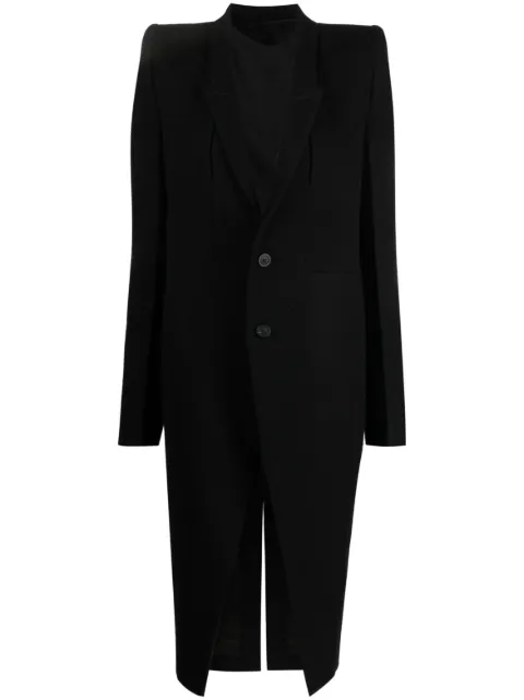 Rick Owens buttoned wool long coat