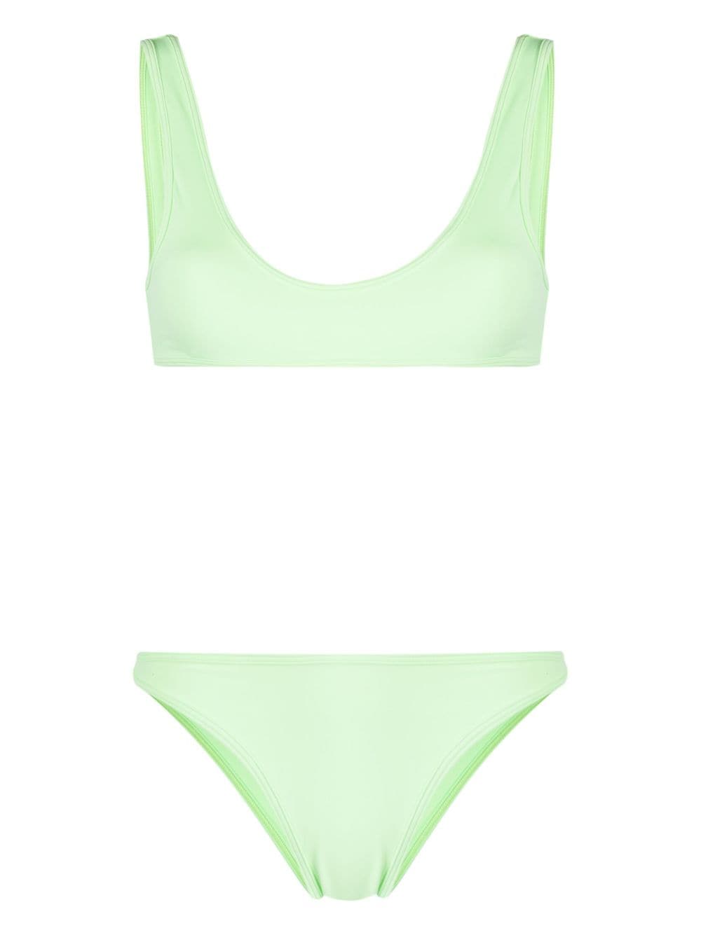 Reina Olga Coolio scoop-neck bikini set - Green