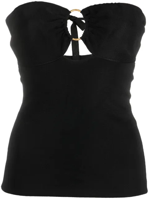 TOM FORD ring-detail strapless knit top