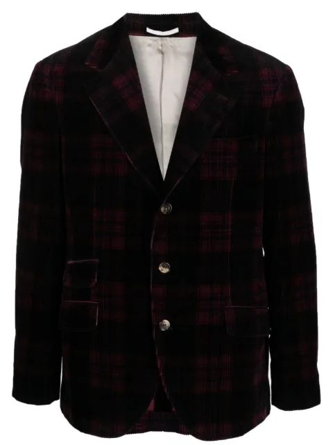 Brunello Cucinelli Prince of Wales check corduroy blazer