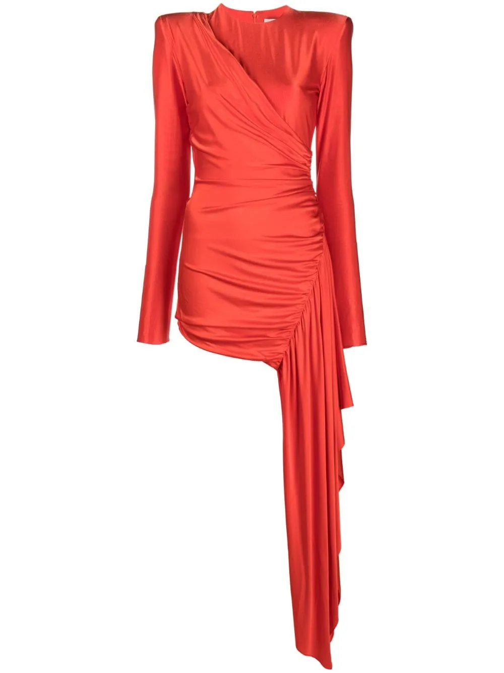 ALEXANDRE VAUTHIER LONG-SLEEVE DRAPED MINIDRESS