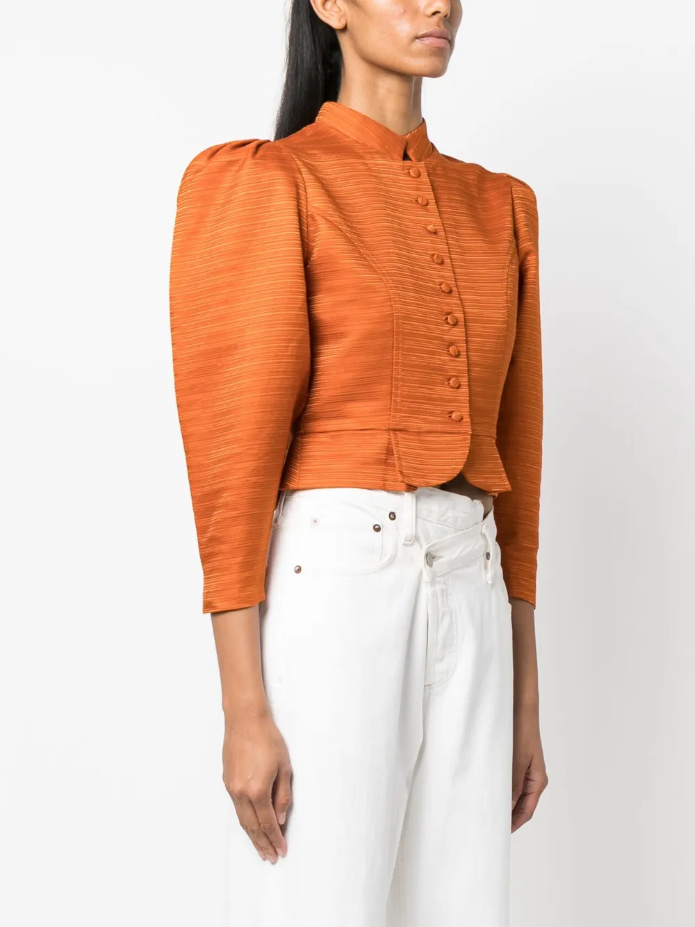 Shop D'estree Amoako Button-fastening Jacket In Orange