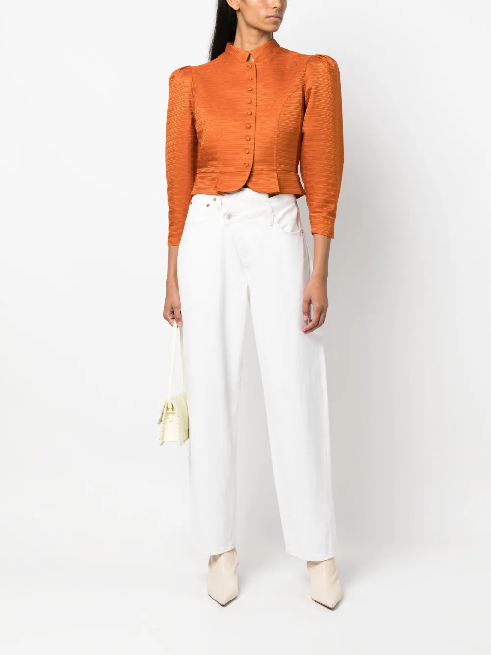 Shop D'estree Amoako Button-fastening Jacket In Orange