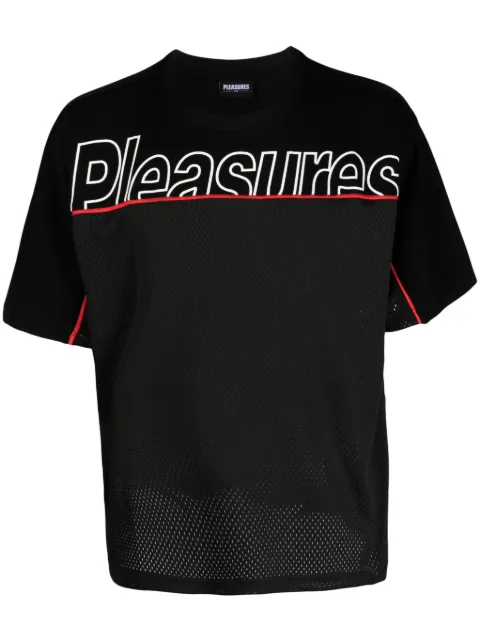 Pleasures - logo-print perforated T-shirt