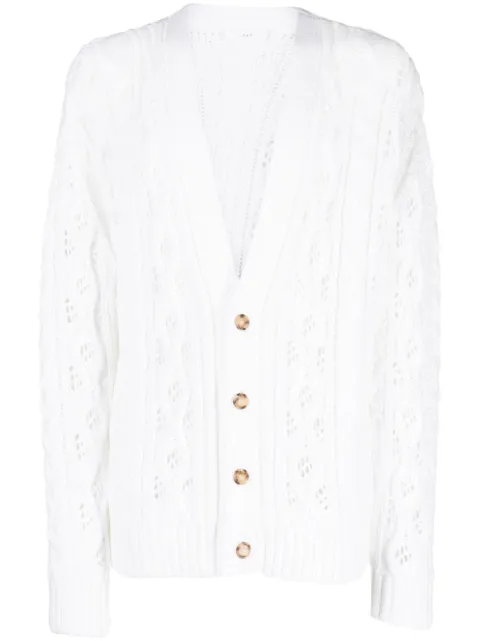 1989 STUDIO open-knit V-neck cardigan