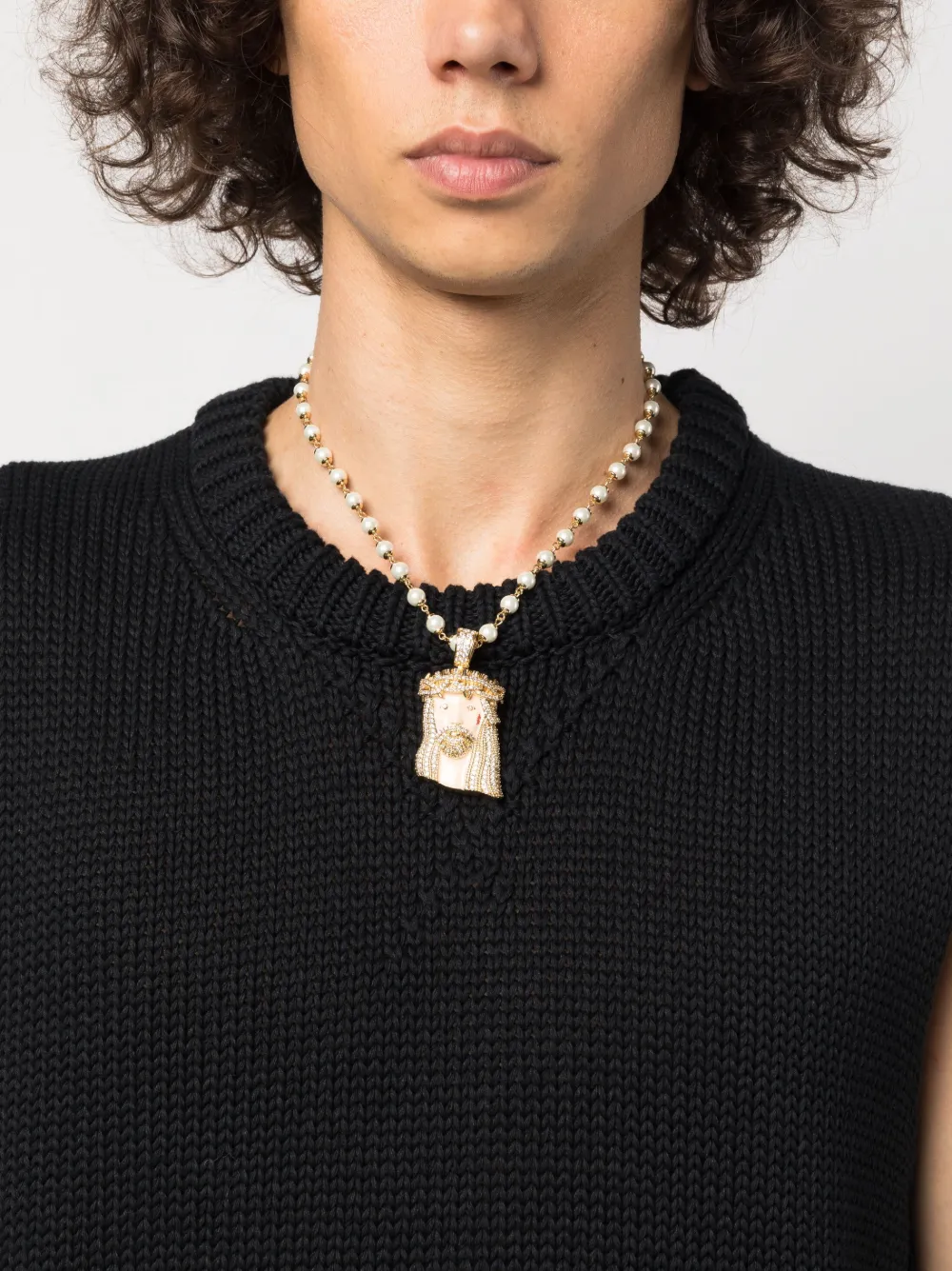 1989 STUDIO Halsketting met hanger - Wit