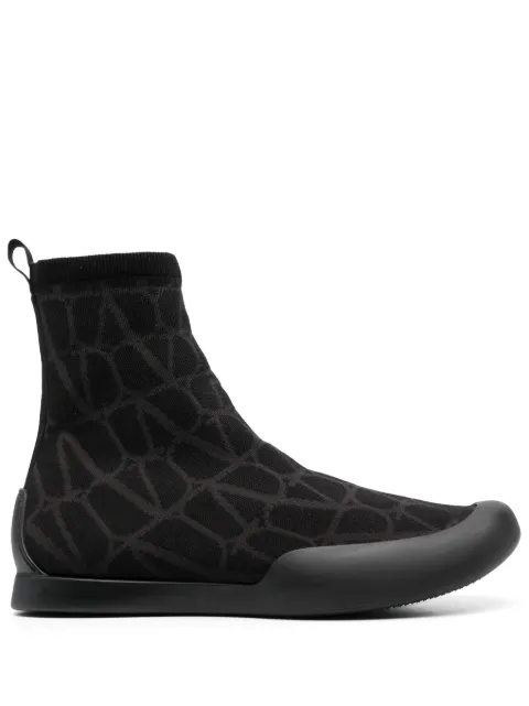 Valentino Garavani  Toile Iconographe sock boots 