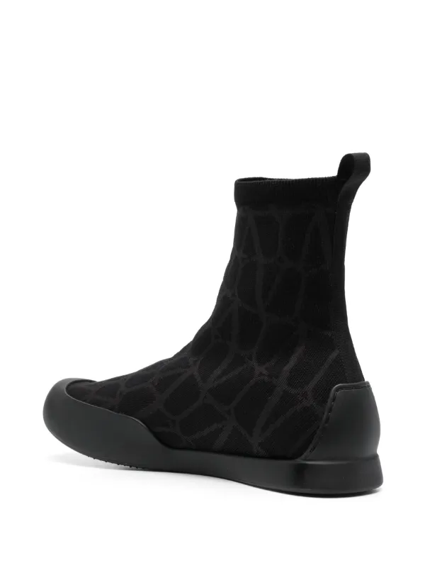Valentino Garavani Toile Iconographe Sock Boots Farfetch