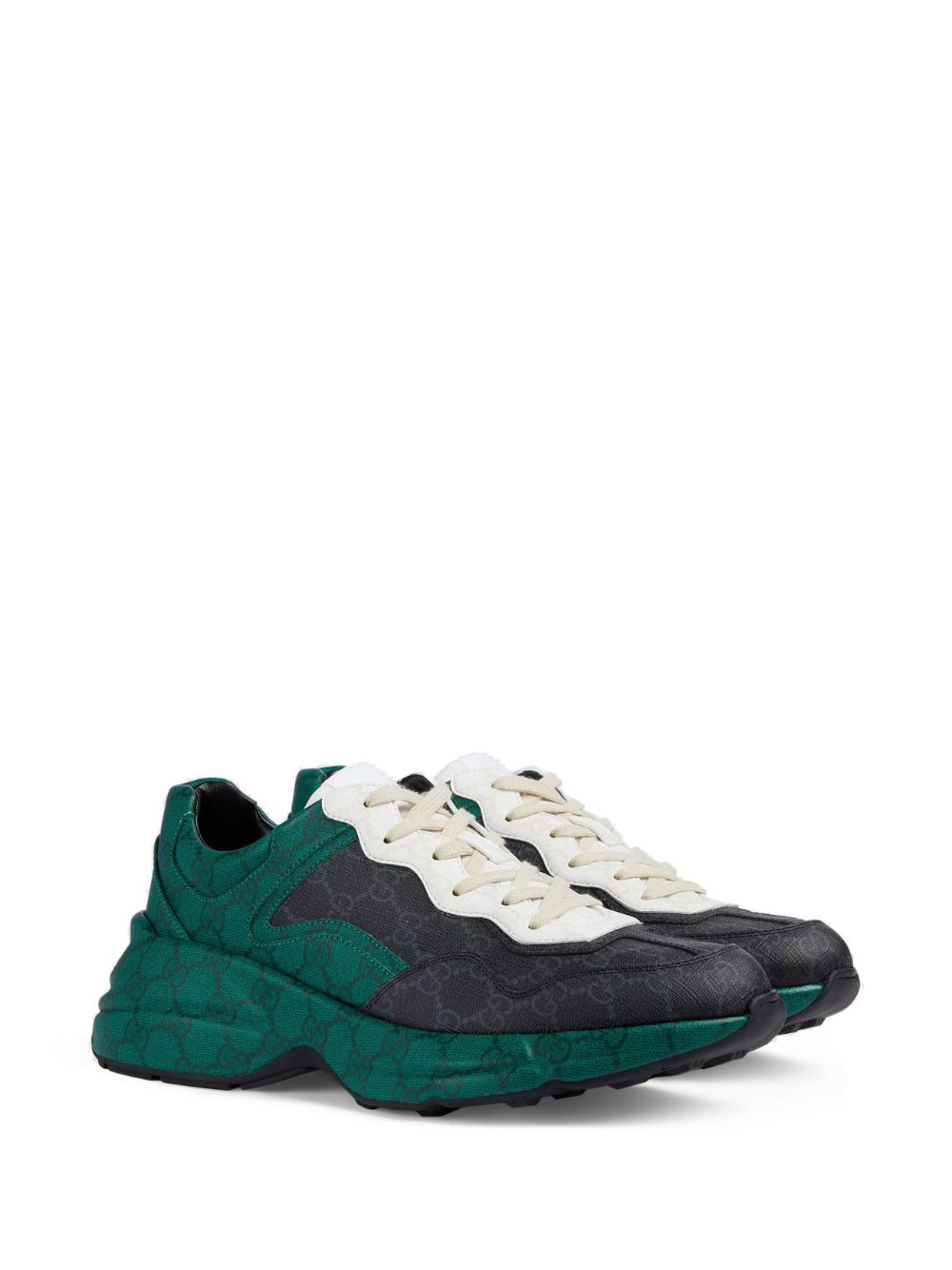 Shop Gucci Rhyton Gg Supreme Sneakers In Green