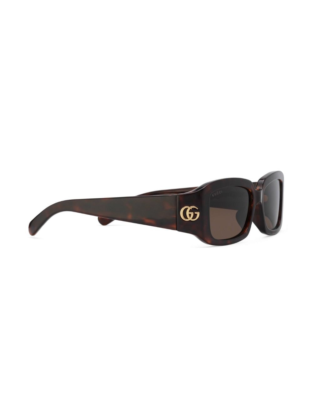 Gucci Eyewear Zonnebril met rechthoekige montuur - Bruin