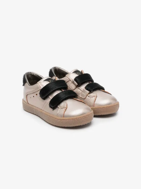 Pépé Kids baskets métallisées à attache scratch