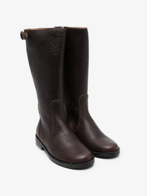 Pèpè buckle-strap leather mid-calf boots