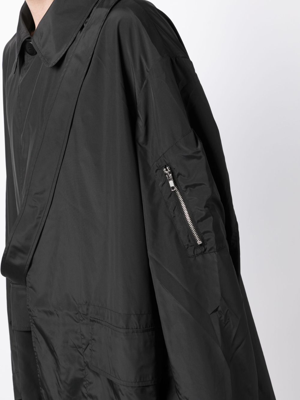 Random Identities strap-detail Midi Raincoat - Farfetch