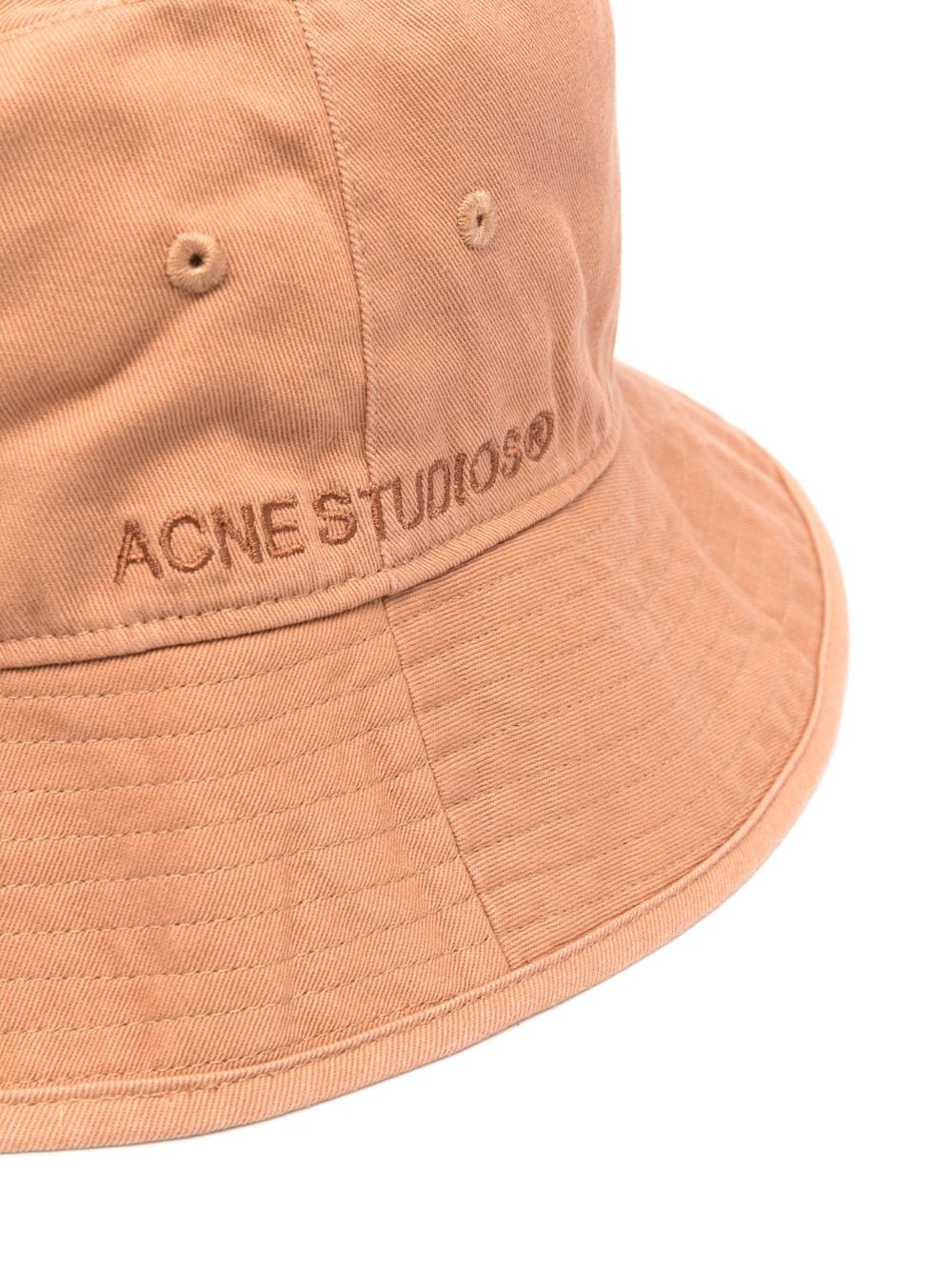 Acne Studios Vissershoed met geborduurd logo - Bruin