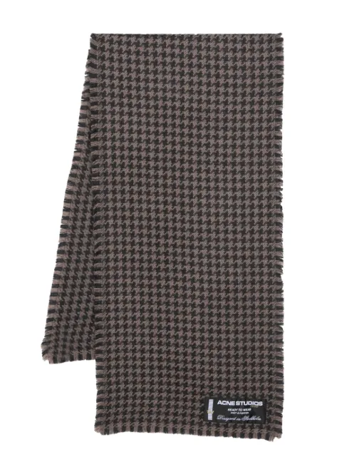 Acne Studios houndstooth-pattern wool scarf 