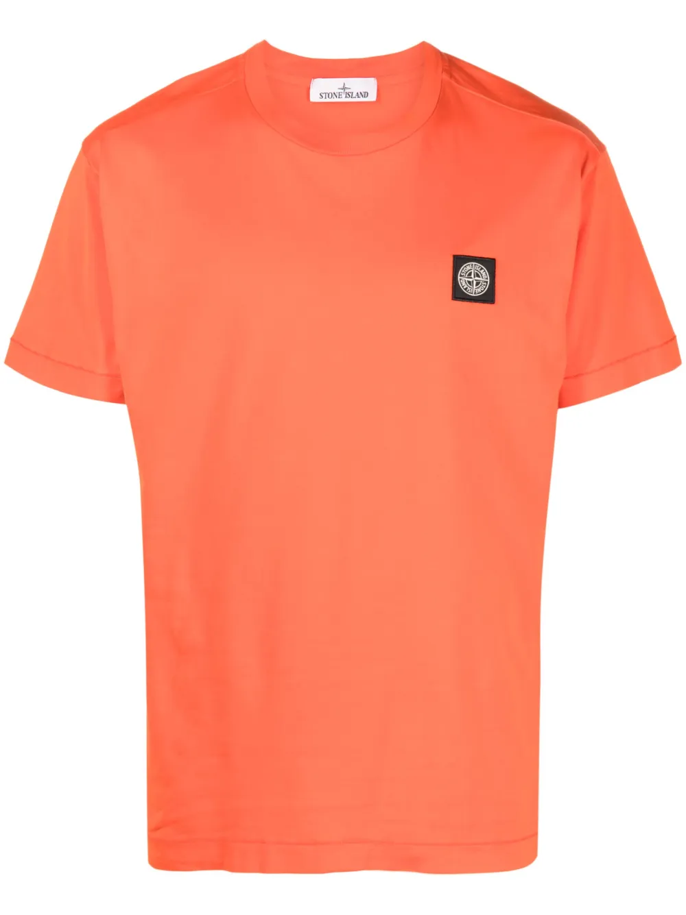 orange stone island t shirt