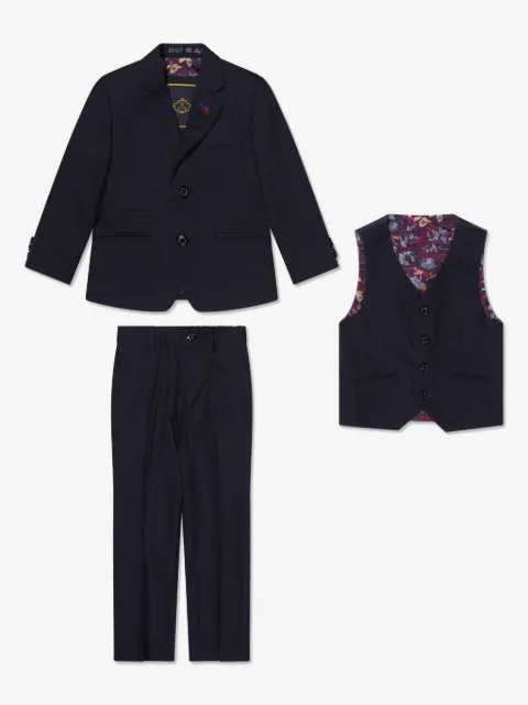 HOUSE OF CAVANI KIDS traje de tres piezas con botones