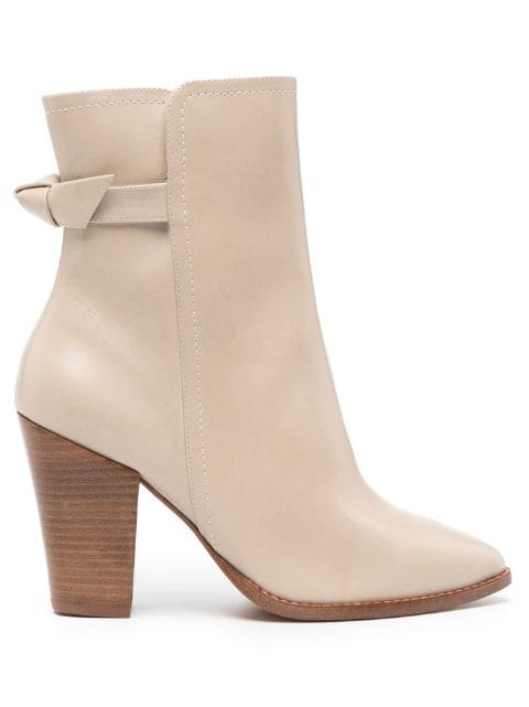 Alexandre Birman bow-detail 95mm leather ankle boots
