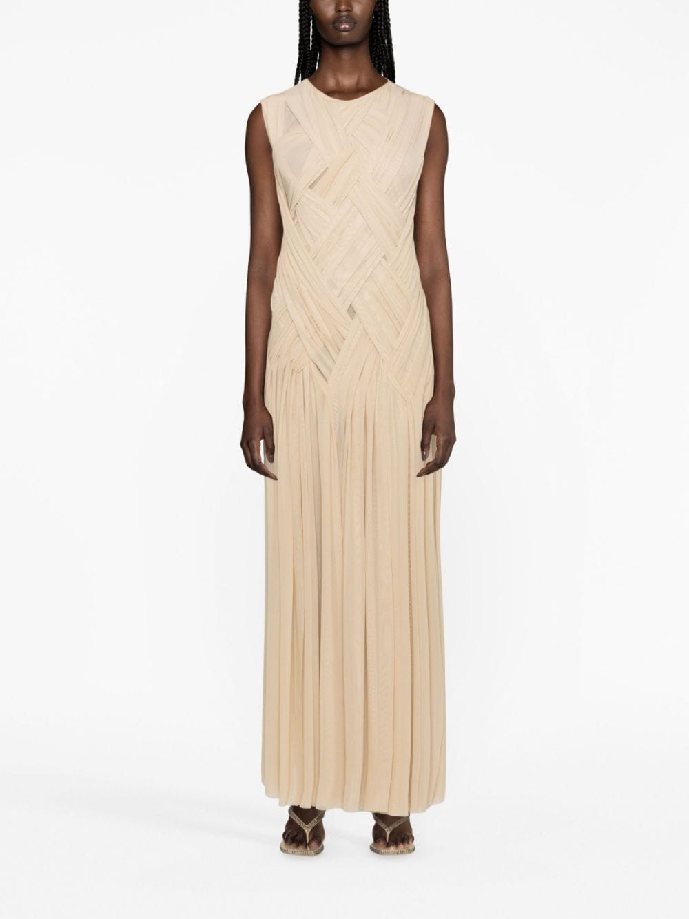 Atu Body Couture Emotional interwoven maxi dress - Beige