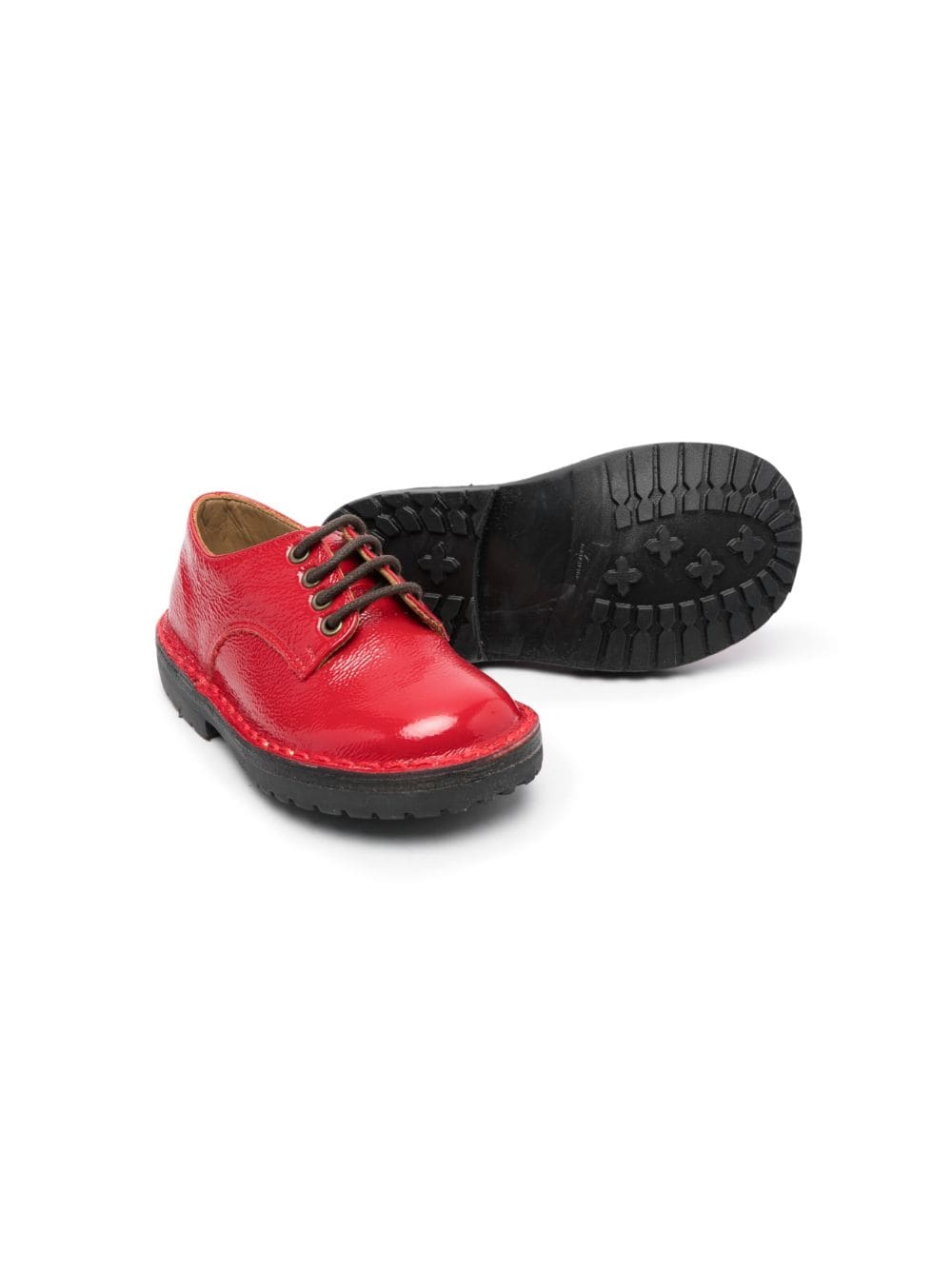 Shop Pèpè Patent Leather Lace-up Shoes In Red