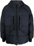 Stone Island Compass-patch puffer jacket - Blue