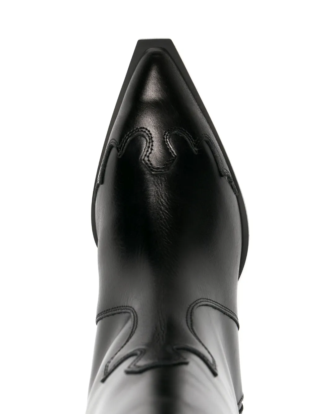 Aeyde 50mm Pointed-toe Knee Boots In Black