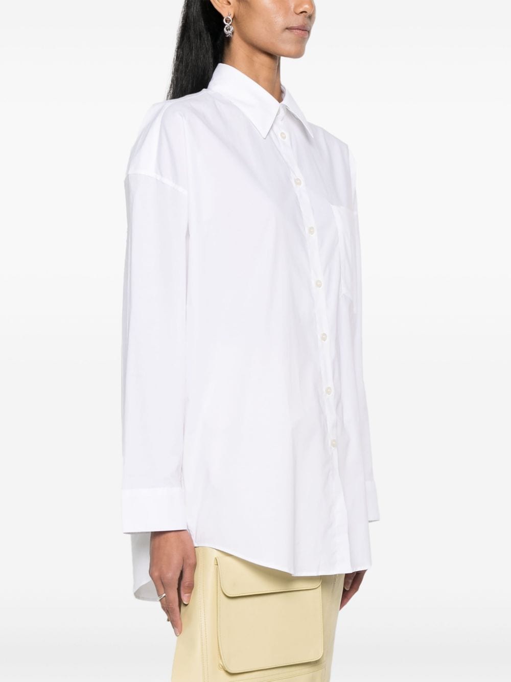 Shop Acne Studios Button-up Long-sleeve Shirt In White