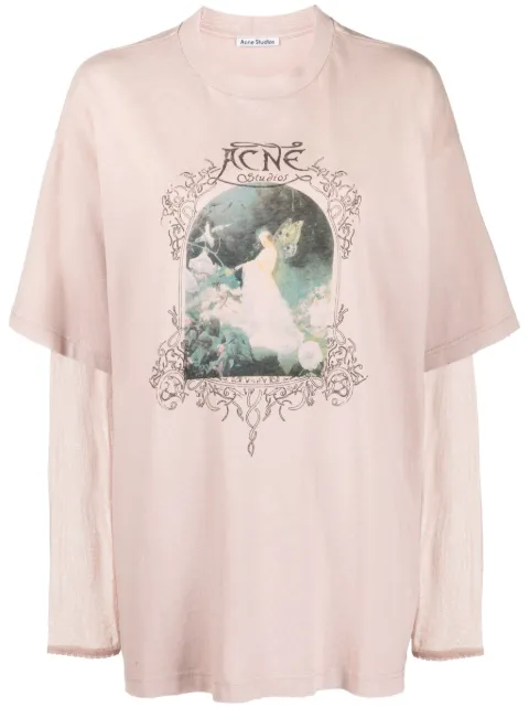 Acne Studios layered jersey T-shirt