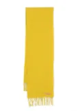 Acne Studios logo-patch wool scarf - Yellow