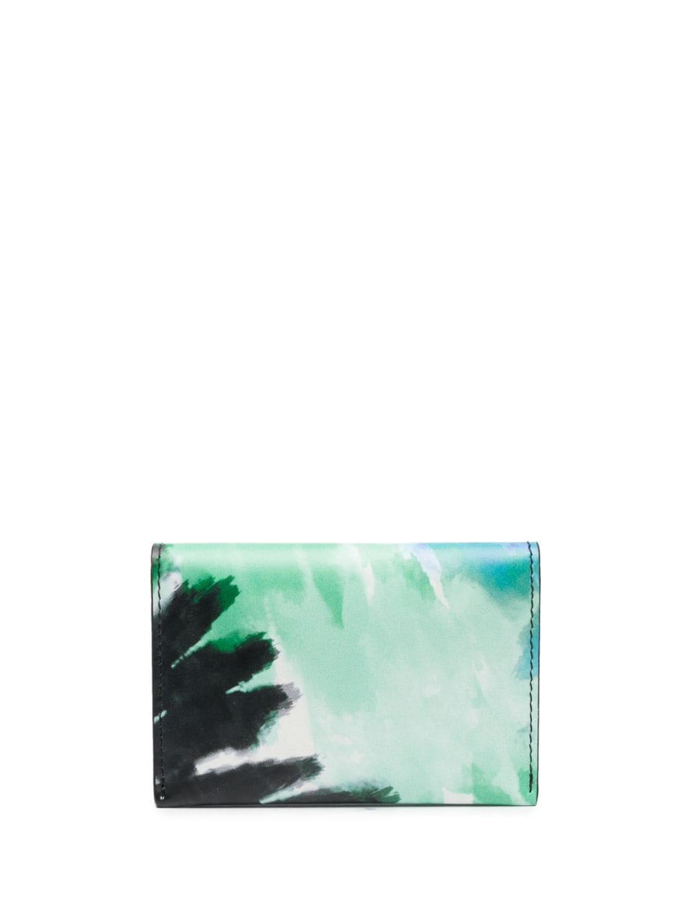 Shop Acne Studios Abstract-print Bi-fold Wallet In Blue