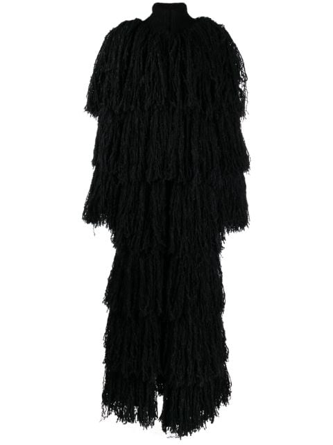 Saint Laurent fringed long coat