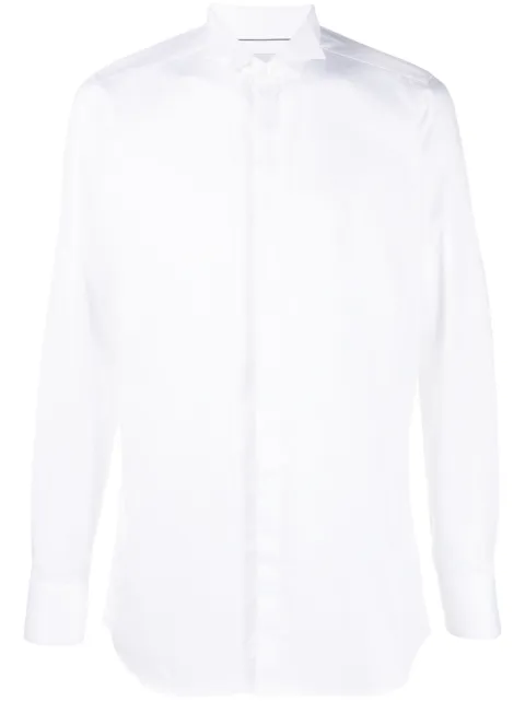 D4.0 slim-cut cotton shirt
