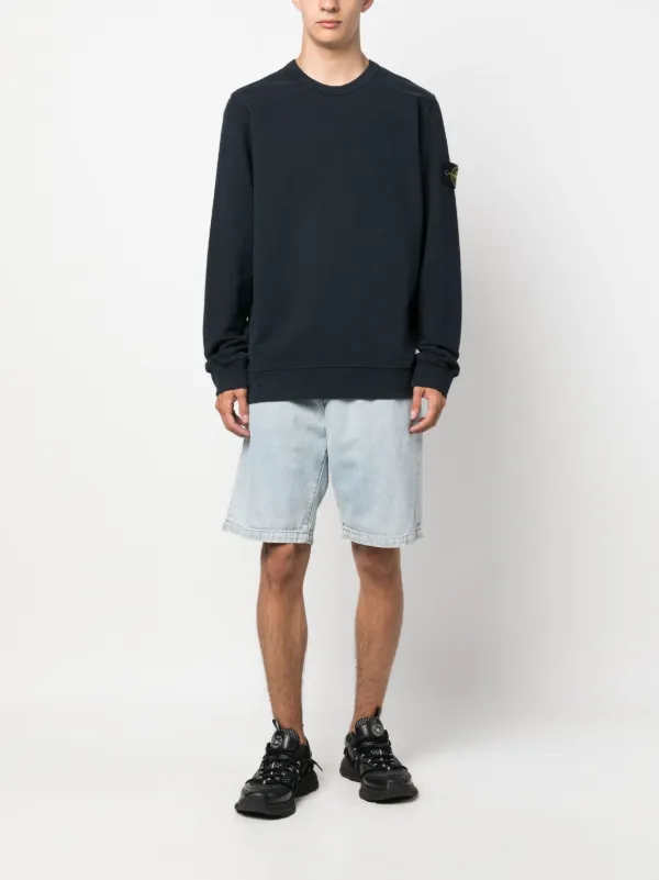 Stone Island コンパスパッチ スウェットシャツ | ブルー