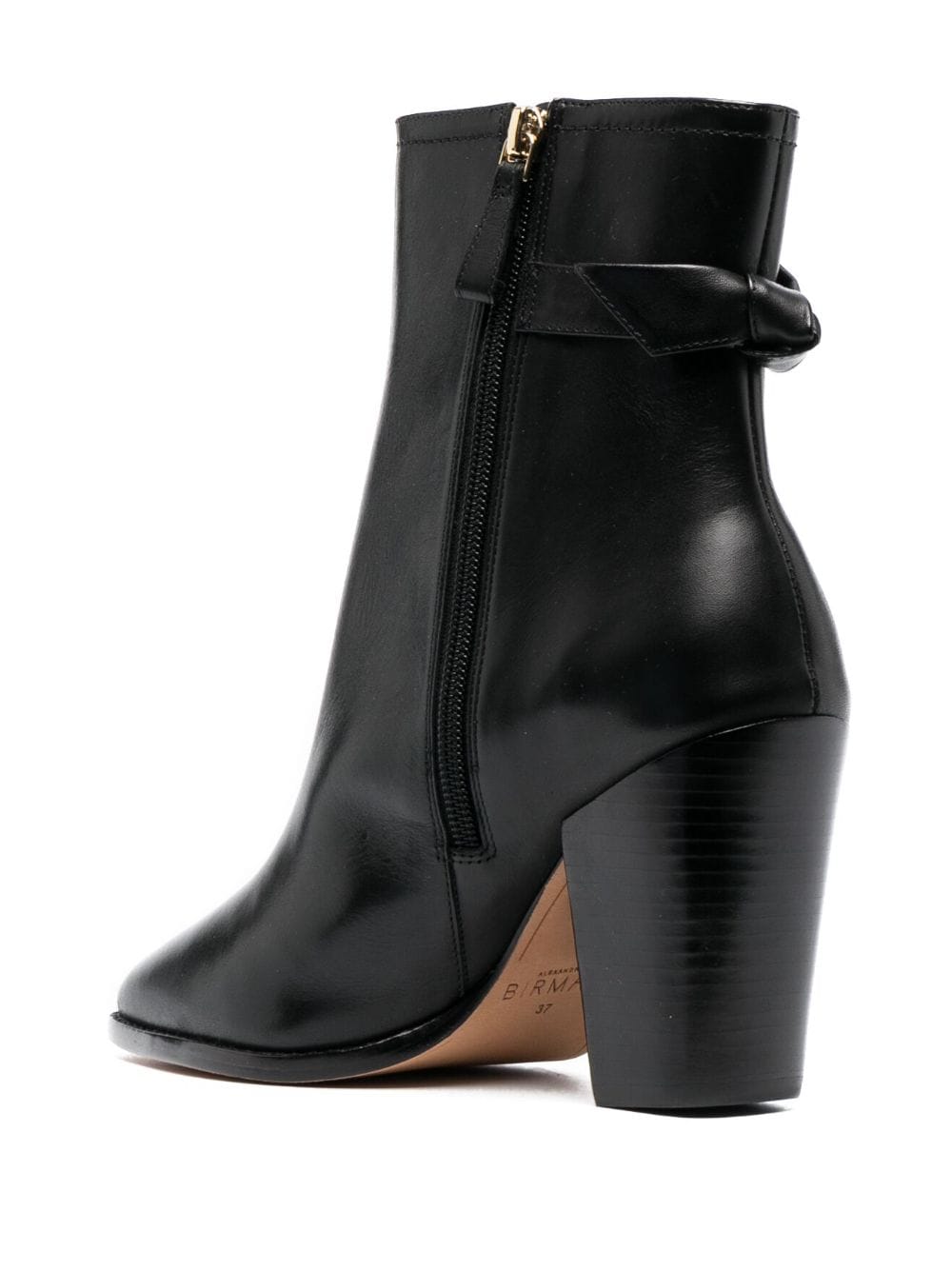 Shop Alexandre Birman 95mm Pointed-toe Leather Ankle Boots In Schwarz