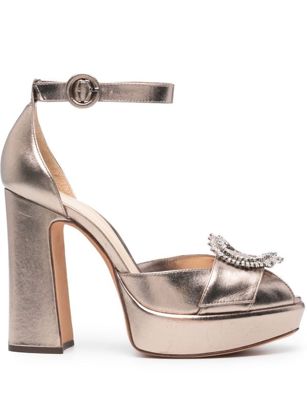 Alexandre birman 2024 gold sandals