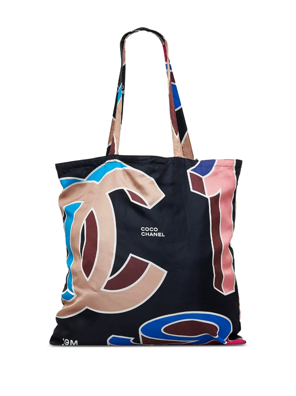 CHANEL Pre-Owned Runaway line foldable shopping bag - Zwart