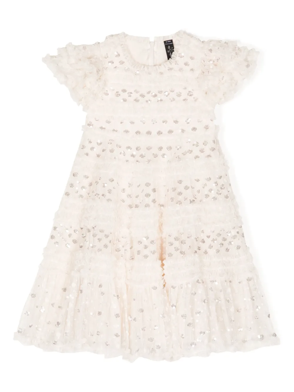 NEEDLE THREAD KIDS sequin embellished Ruffled Dress Farfetch