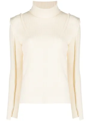 R13 roll neck ribbed knit Jumper Farfetch