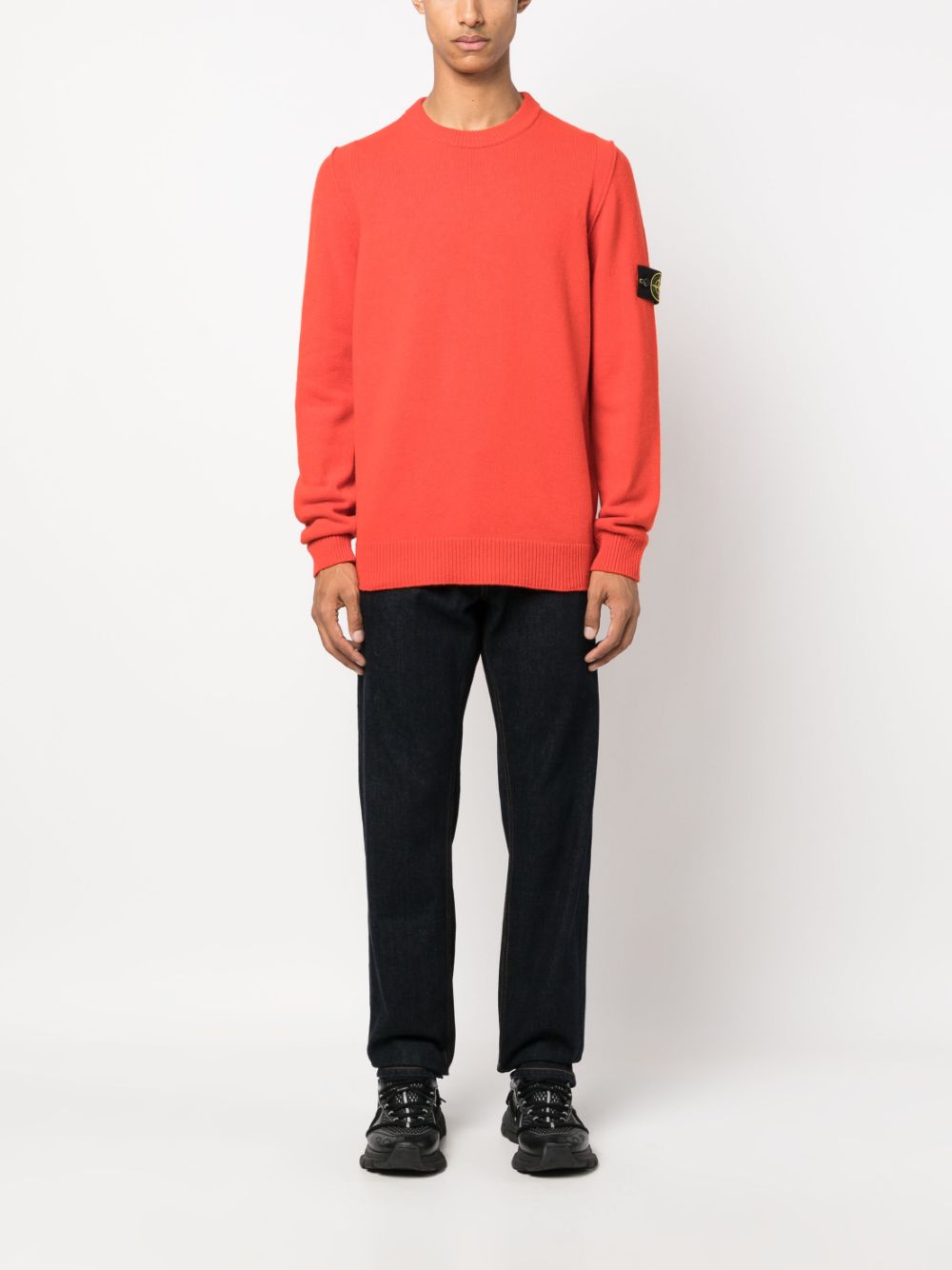 Stone Island Trui met patch - Rood