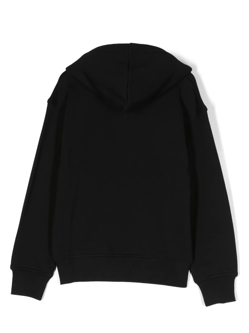 Moschino Kids logo-print cotton hoodie - Zwart