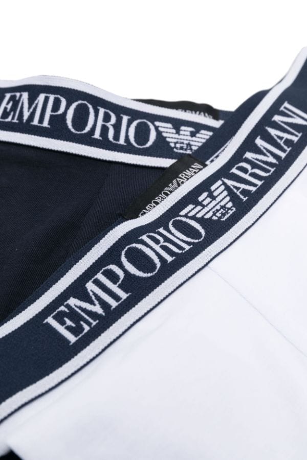 Emporio Armani Kids logo waistband cotton blend Boxers set Of two