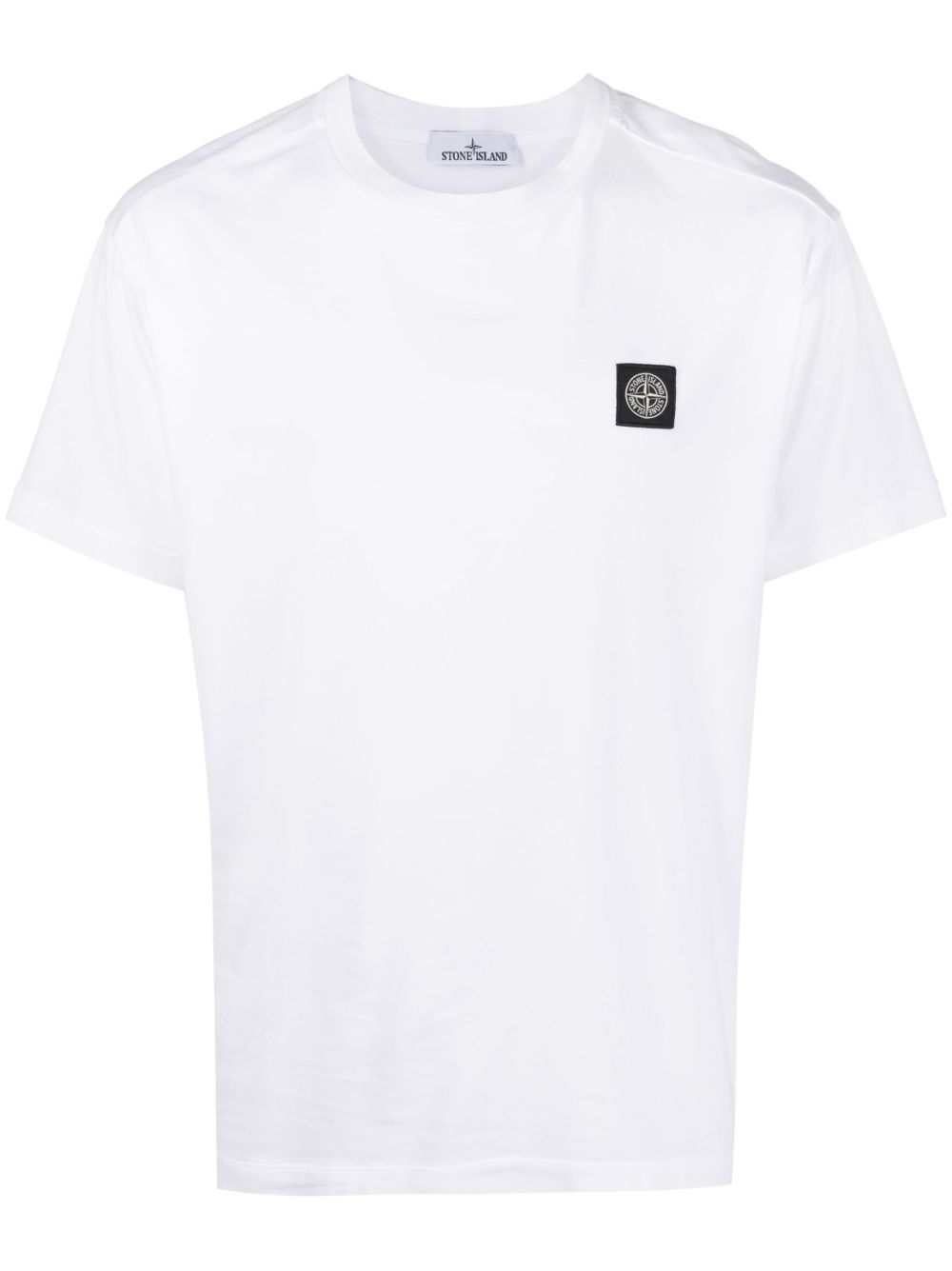 Stone Island Compass-patch cotton T-shirt - White