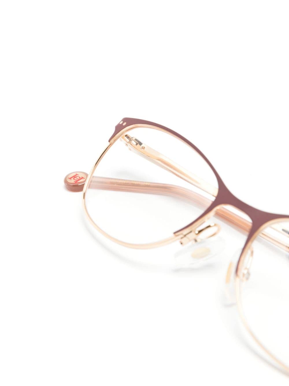 Shop Carolina Herrera Cat-eye Frame Glasses In Braun