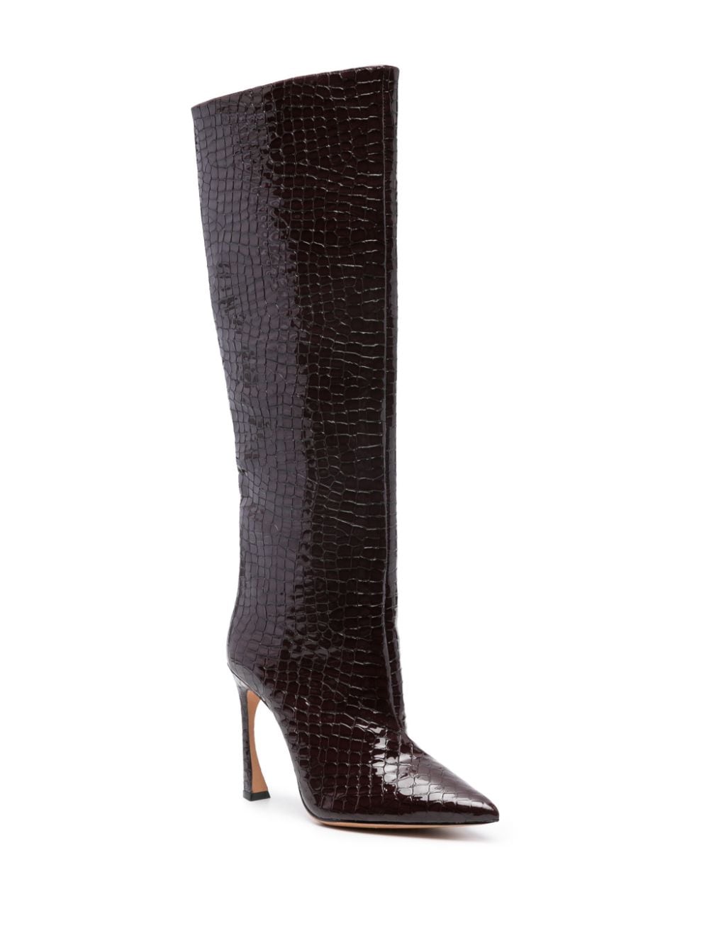 Image 2 of Alexandre Birman Kyra 100mm embossed leather boots