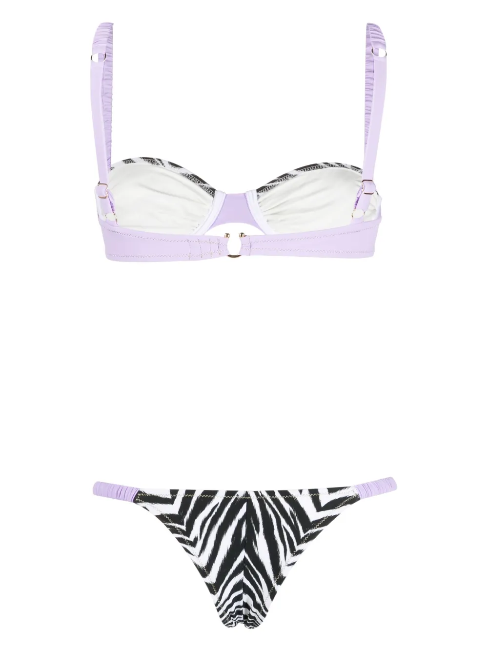 Reina Olga zebra-print bikini - Paars