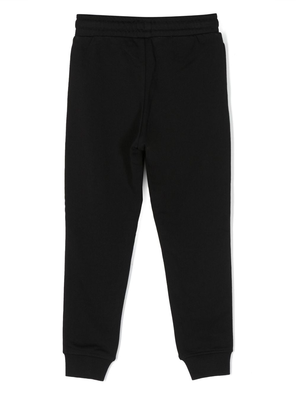 Shop Moschino Logo-print Cotton Track Trousers In Black