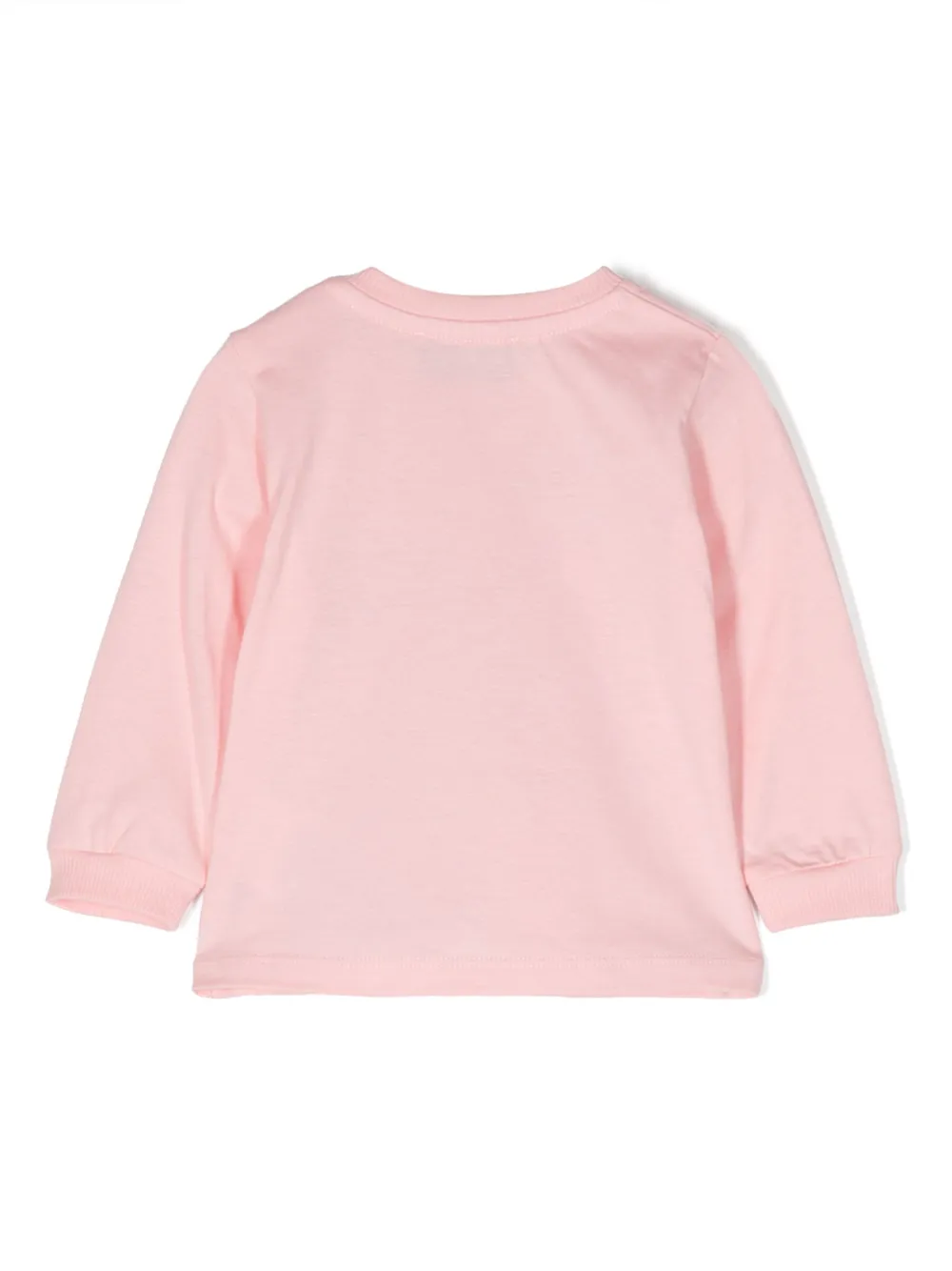 Moschino Kids graphic-print cotton sweatshirt - Roze