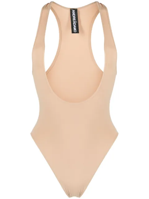 ANDREĀDAMO plunging stretch-jersey bodysuit