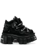 VETEMENTS 75mm platform leather sneakers - Black